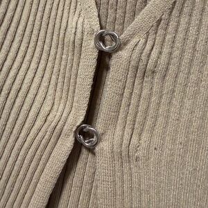 No Boundaries Tan Ribbed Tank Top